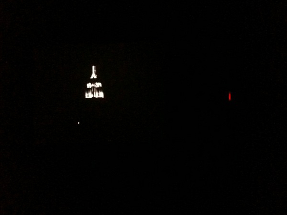 ...sitting in the audience (that's the red 'exit' sign on the right)